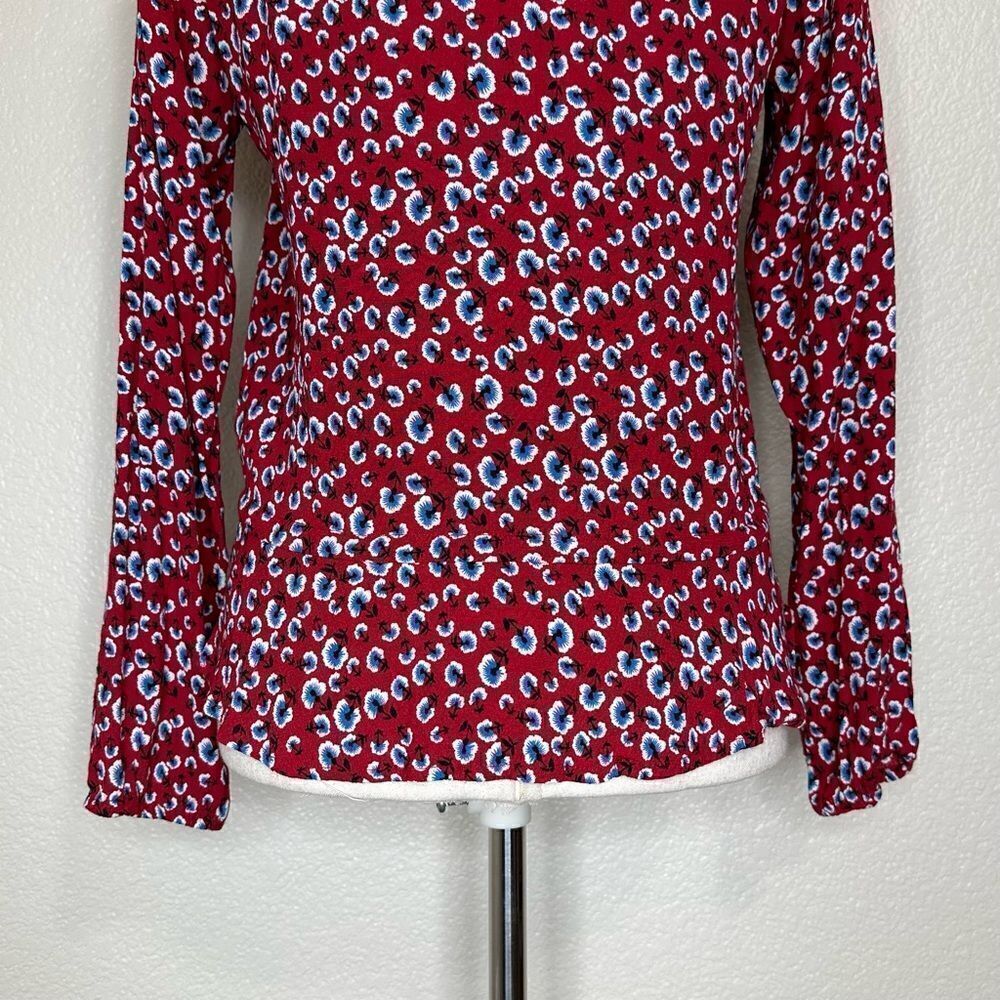 Rails Beaux Top In Red Floral Button Down Top - image 8
